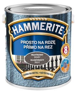 HAMMERITE EFEKT MŁOTKOWY- prosto na rdzę, szara, 2.5 l