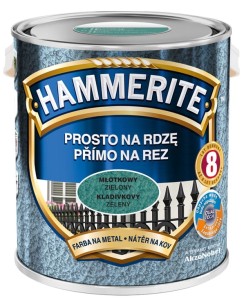 HAMMERITE EFEKT MŁOTKOWY- prosto na rdzę, zielona, 2.5 l