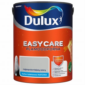 DULUX EASY CARE- farba plamoodporna, kol. Najpopularniejszy Szary, 5l
