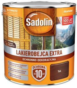 SADOLIN EXTRA- lakierobajca do drewna, tek, 2.5l