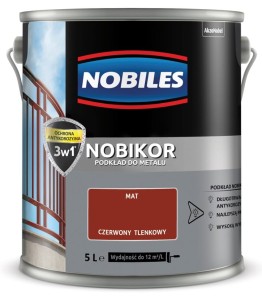 NOBILES NOBIKOR- farba podkładowa, czerwona tlenkowa, 5l